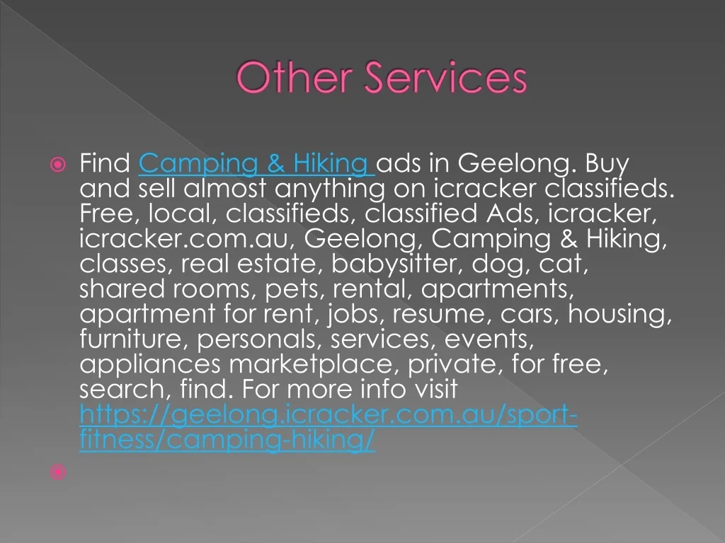 PPT Top 100 Camping & Hiking in Geelong PowerPoint Presentation, free download ID10683017