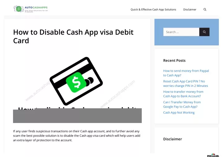 PPT - How to Disable Cash App visa Debit Card - Explore Auto Cash Apps ...