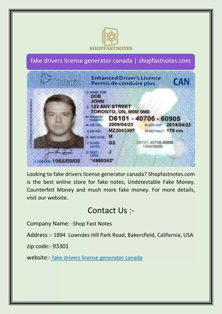 driver license fake generator