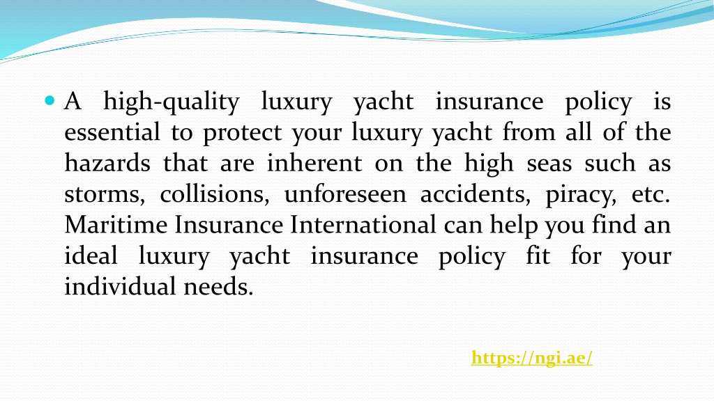 yacht insurance policy