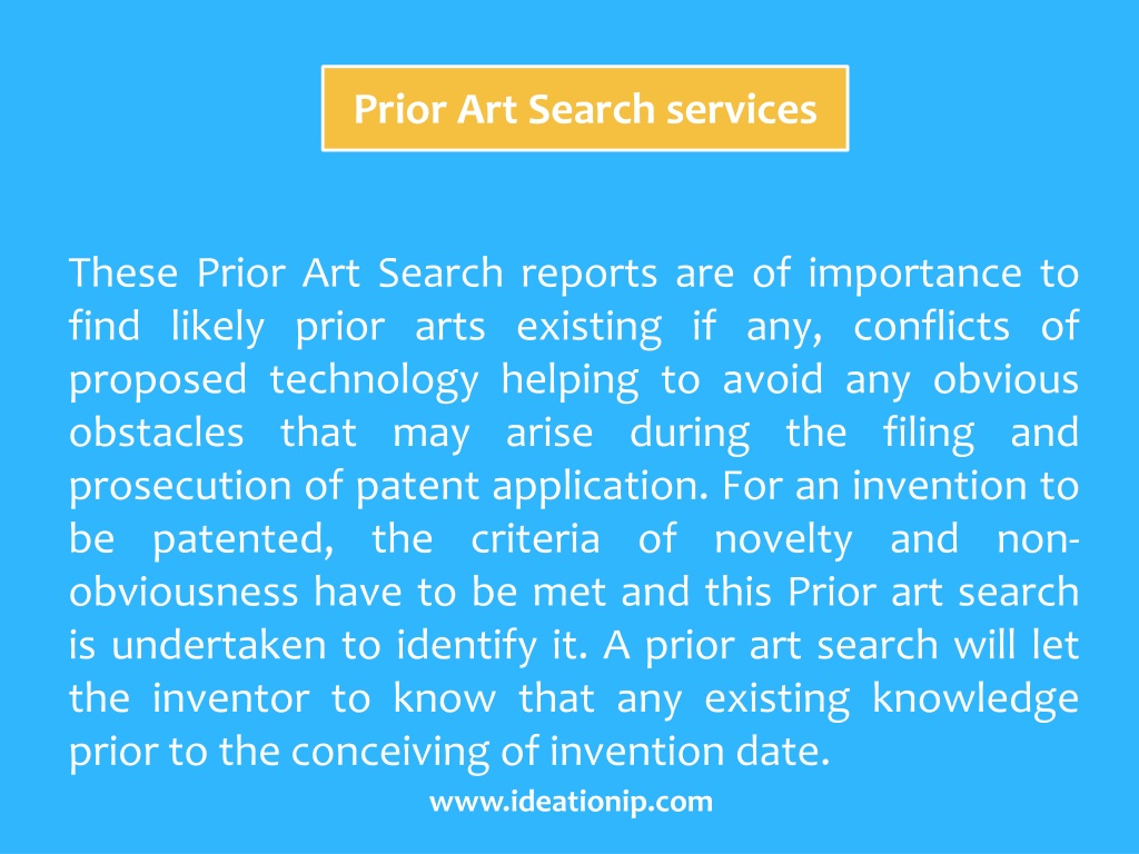 PPT - Prior Art Search Services | Patent Prior Art Searches PowerPoint ...