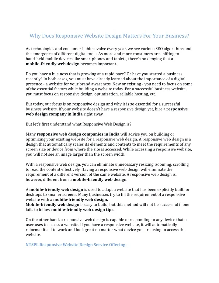 PPT - Why Responsive Web Design Matters for Your Business PowerPoint ...