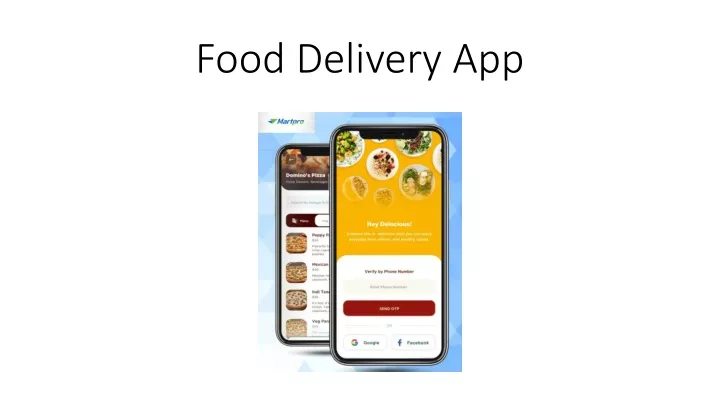 presentation on food delivery app