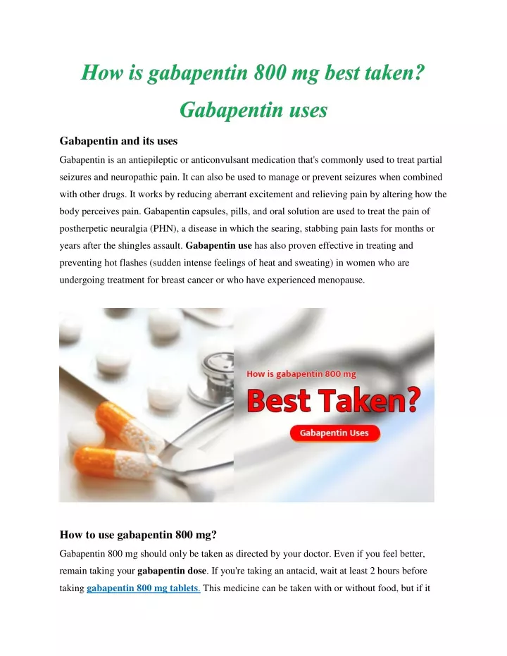 gabapentin indications for use