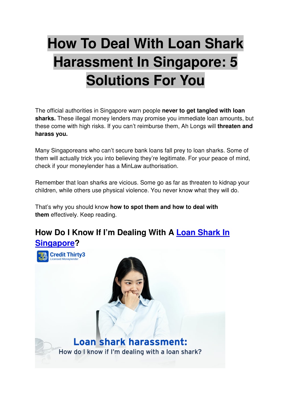 Ppt How To Deal With Loan Shark Harassment In Singapore Powerpoint