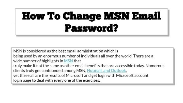 PPT Change MSN Password Delete MSN Email Account PowerPoint Presentation ID 10695799