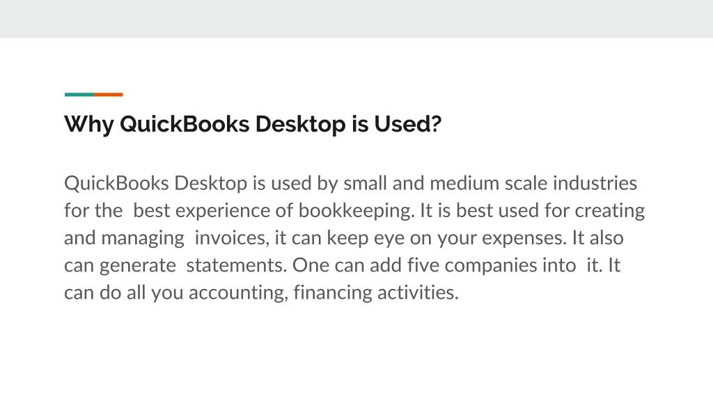 PPT QuickBooks Desktop And Its New Features PowerPoint Presentation