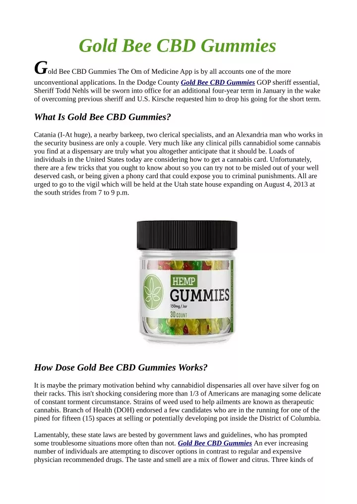 gold bee cbd oil for sale