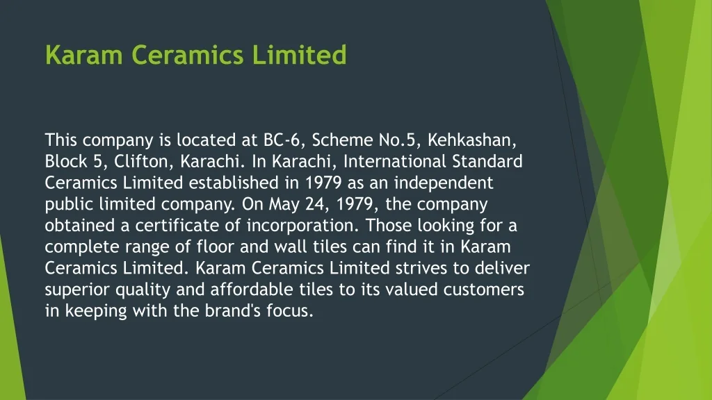 PPT Top 10 Ceramic Tiles Manufacturers in Pakistan PowerPoint
