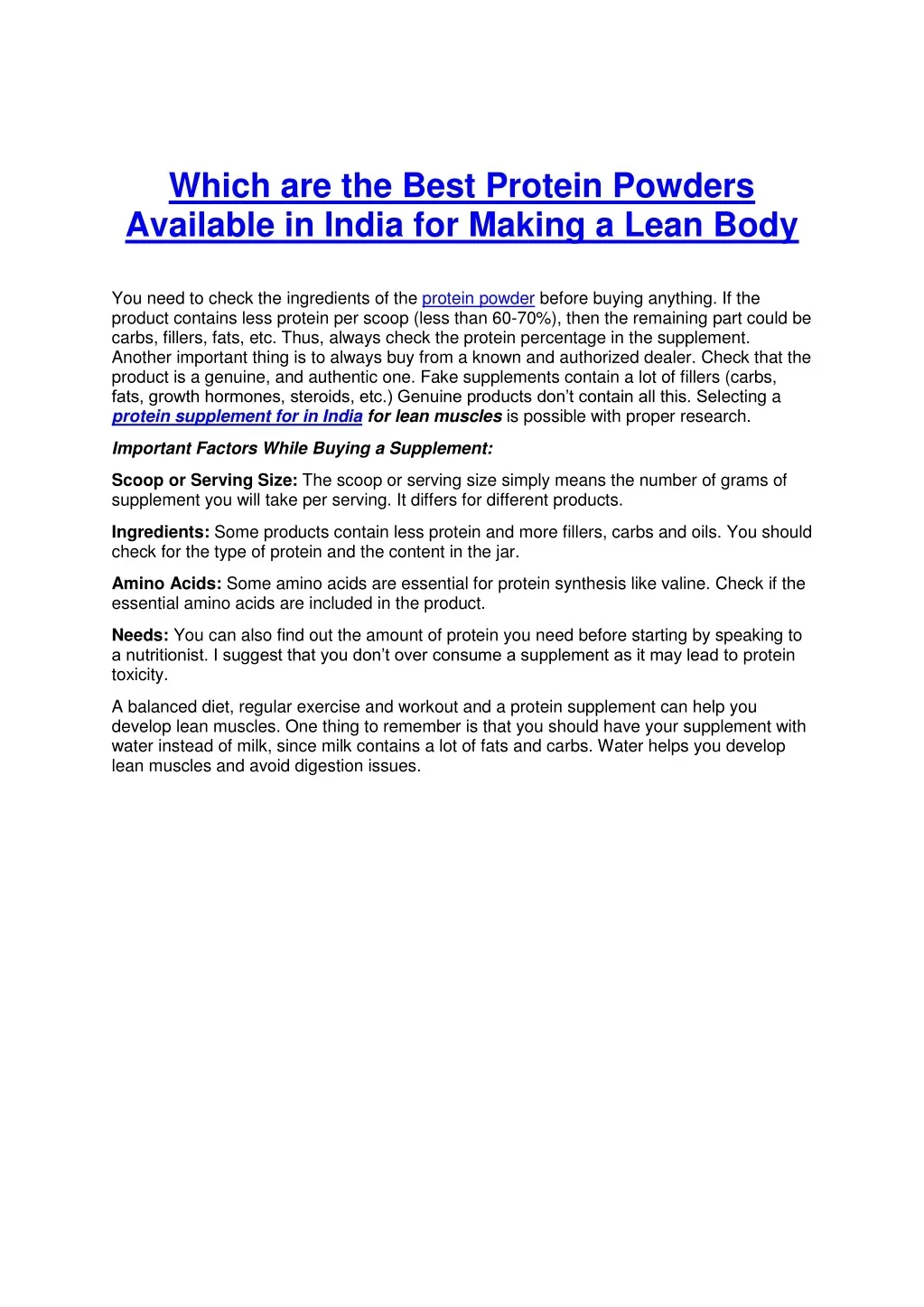 PPT - Which are the Best Protein Powders Available in India for Making ...