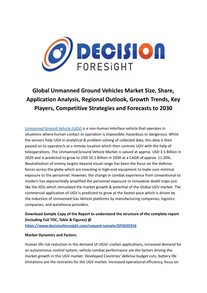 PPT Global Unmanned Ground Vehicles Market.docx PowerPoint