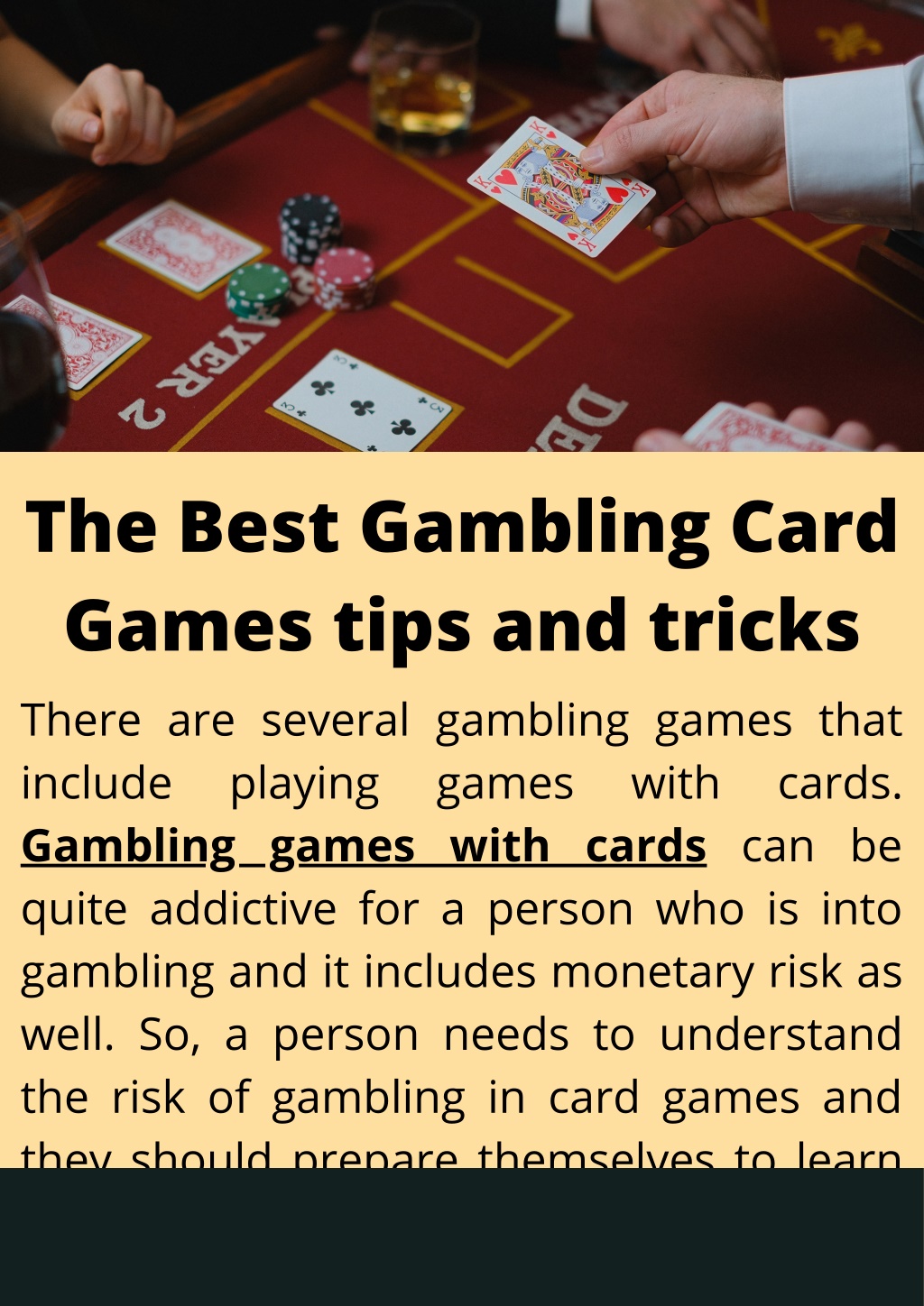 easy gambling card games