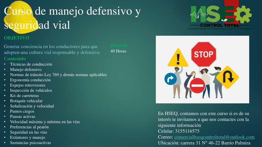 PPT - Curso De Manejo Defensivo Y Seguridad Vial PowerPoint ...