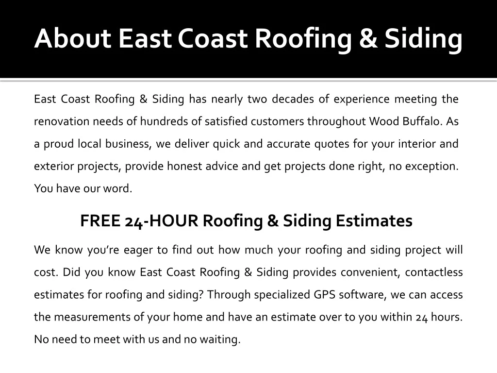 PPT Roofing And Siding In Fort Mcmurray Interior & Exterior