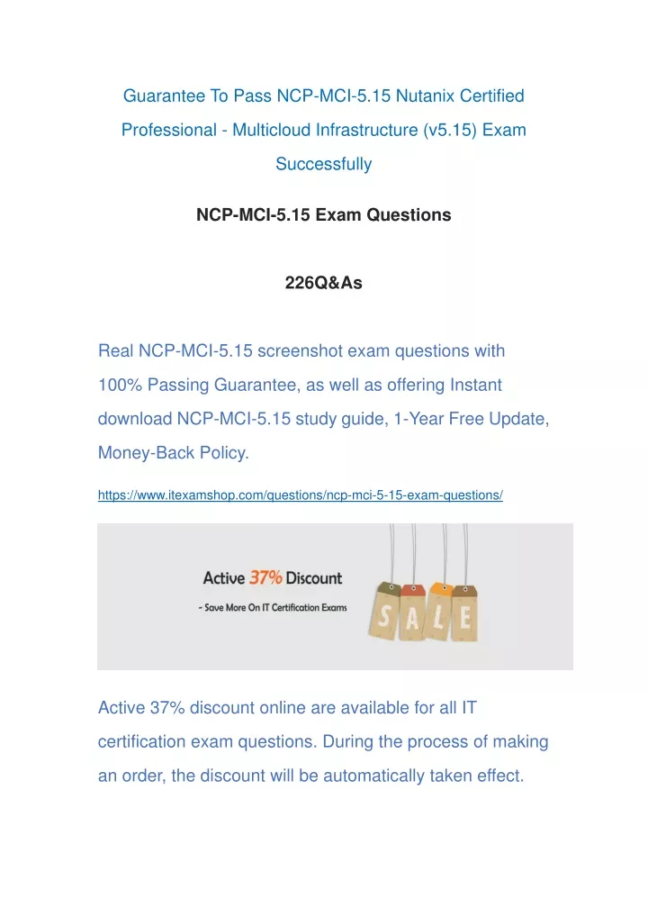 NCP-MCI-6.5 Online Prüfungen