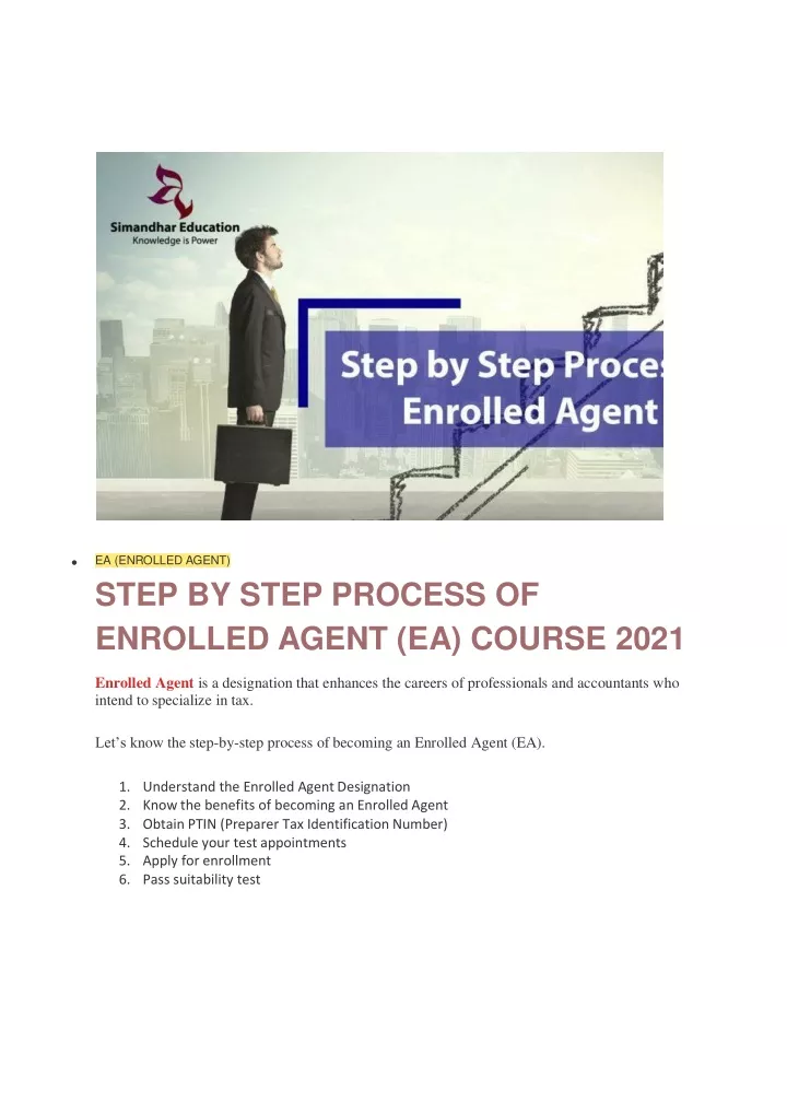 PPT Enrolled Agent Enrolled Agent Course PowerPoint Presentation