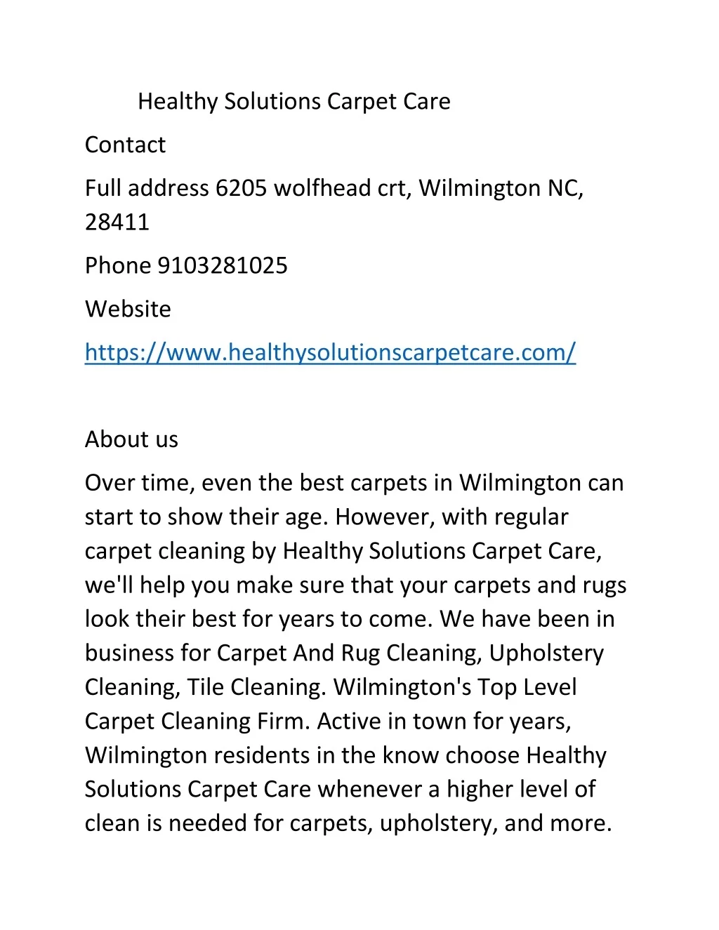 PPT Healthy Solutions Carpet Care PowerPoint Presentation, free