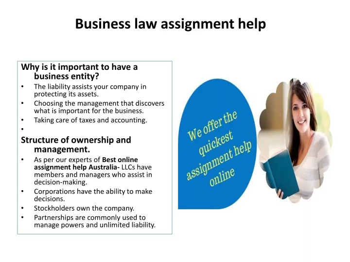 business law assignment presentation