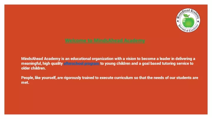 welcome to mindsahead academy n.