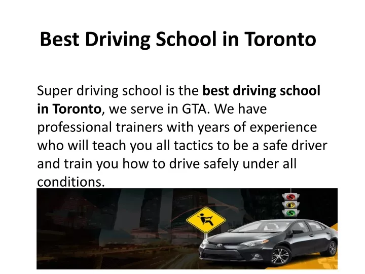 PPT mto approved driving school in toronto PowerPoint Presentation