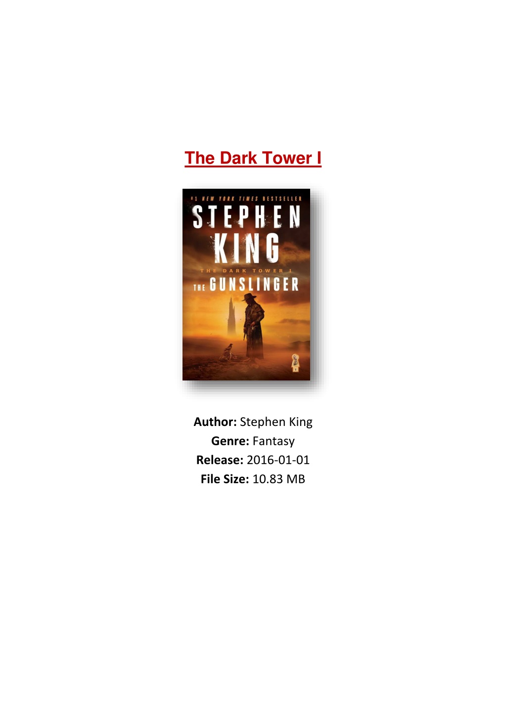 free download The Dark Tower
