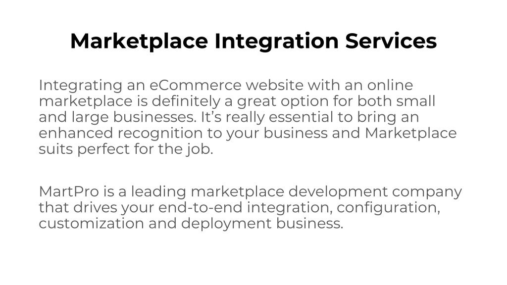 PPT - Marketplace Integration PowerPoint Presentation, Free Download ...