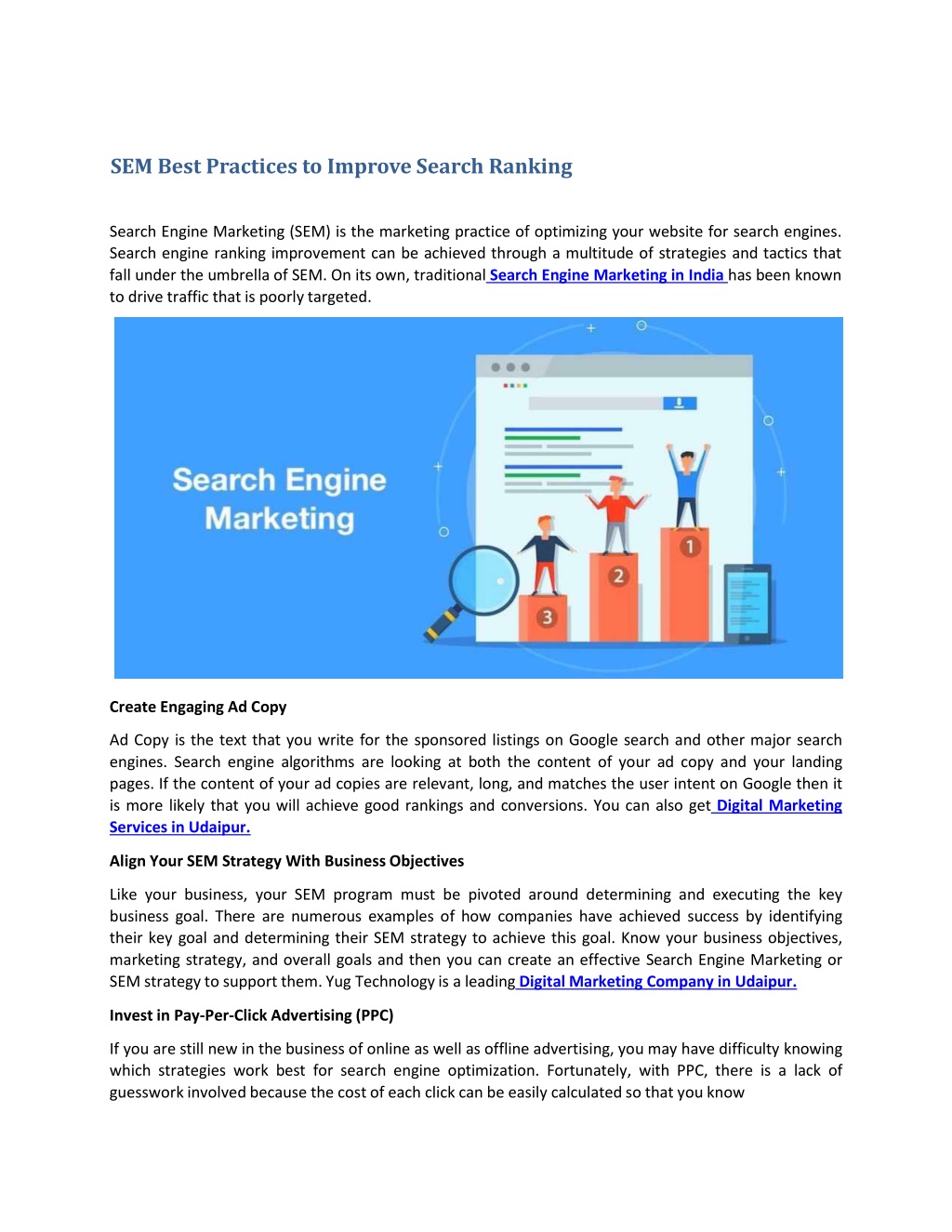 PPT SEM Best Practices to Improve Search Ranking PowerPoint