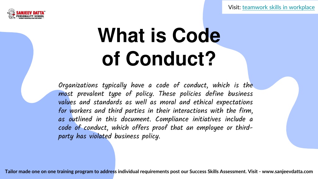 PPT - Need for Code of Conduct at Workplace PowerPoint Presentation ...