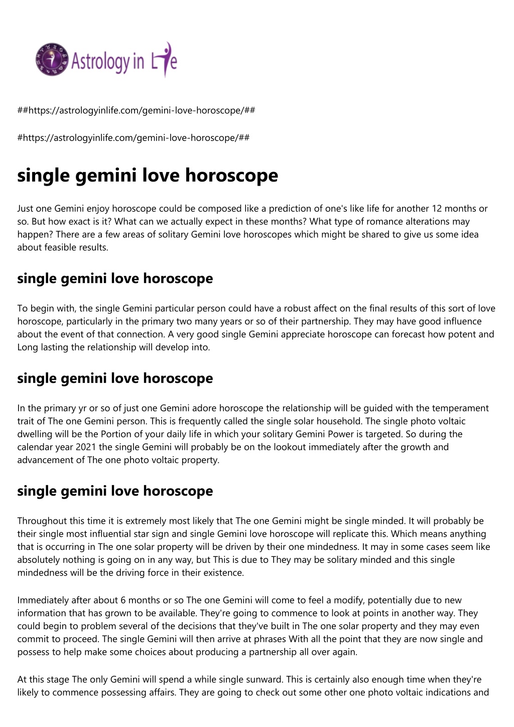PPT single gemini love horoscope PowerPoint Presentation, free