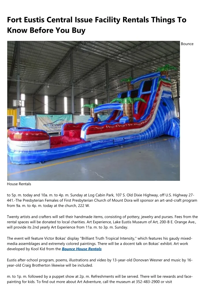 PPT What the Best Eustis Bounce House Rentals Pros Do (and You Should
