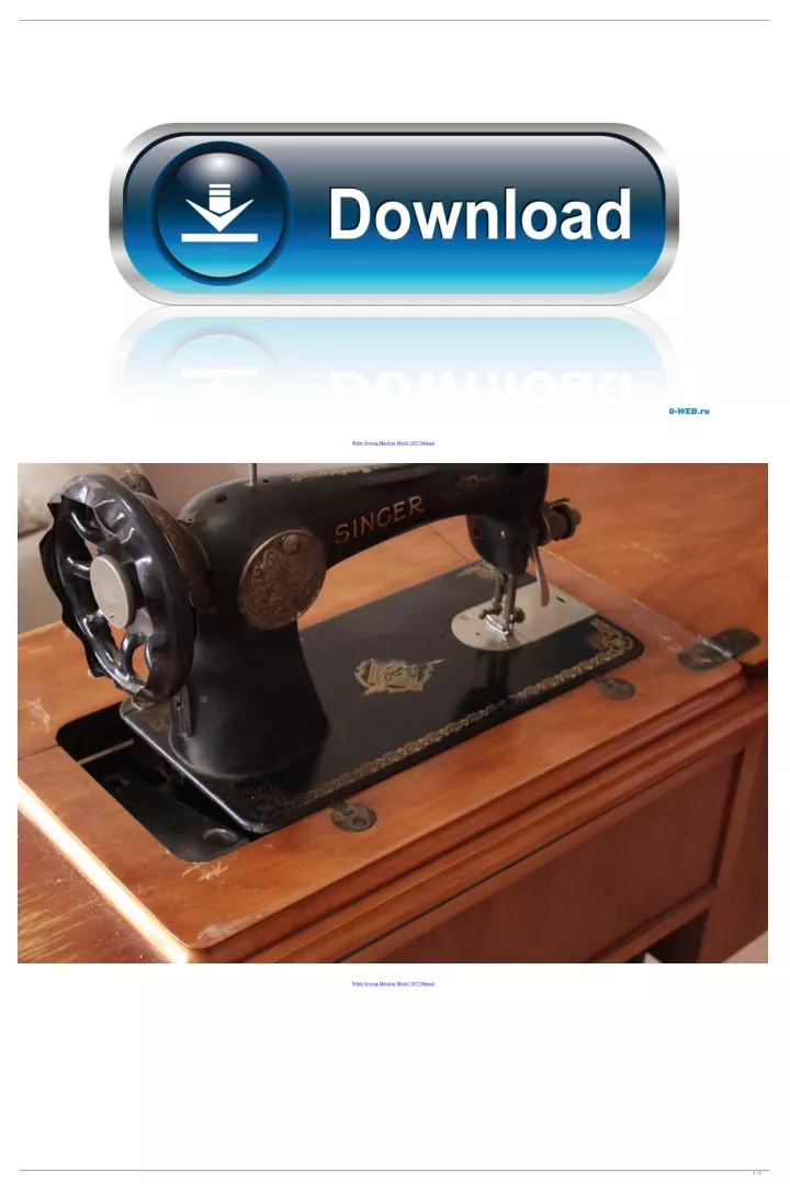 PPT - White Sewing Machine Model 2037 Manual PowerPoint Presentation