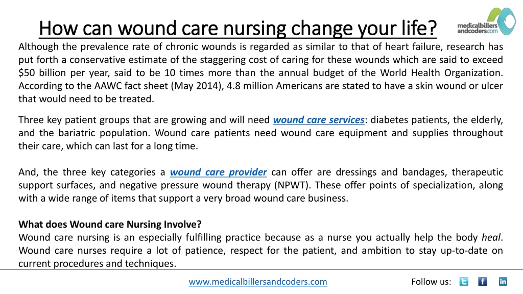 PPT - How can wound care nursing change your life? PowerPoint ...