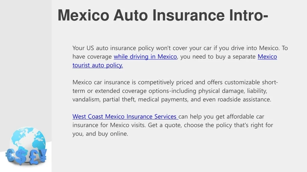 PPT Insurance for Your Mexico Adventure PowerPoint Presentation, free