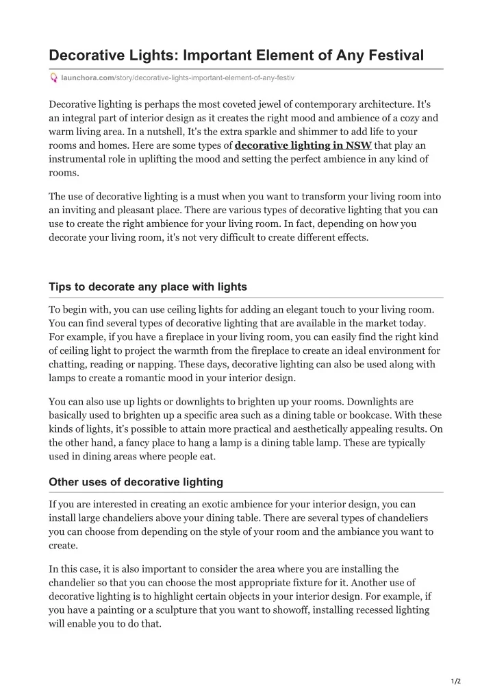 PPT Decorative Lights Important Element of Any Festival PowerPoint Presentation ID10720071