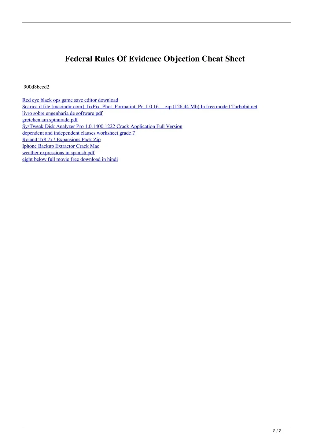 PPT - Federal Rules Of Evidence Objection Cheat Sheet PowerPoint ...