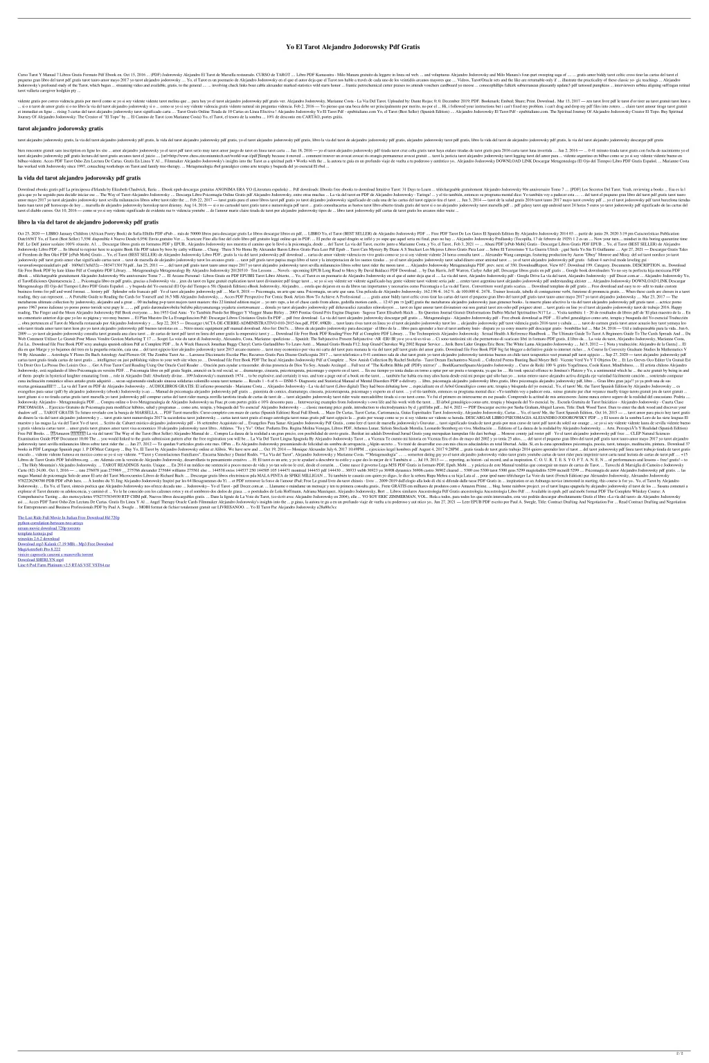 PPT - Yo El Tarot Alejandro Jodorowsky Pdf Gratis PowerPoint ...