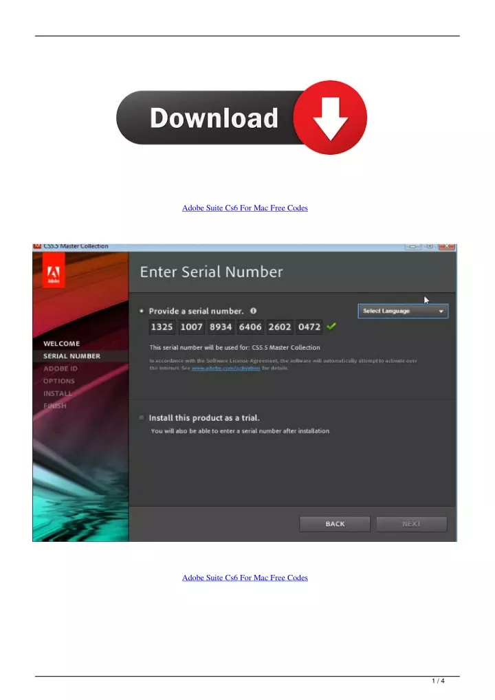 download adobe suite for mac