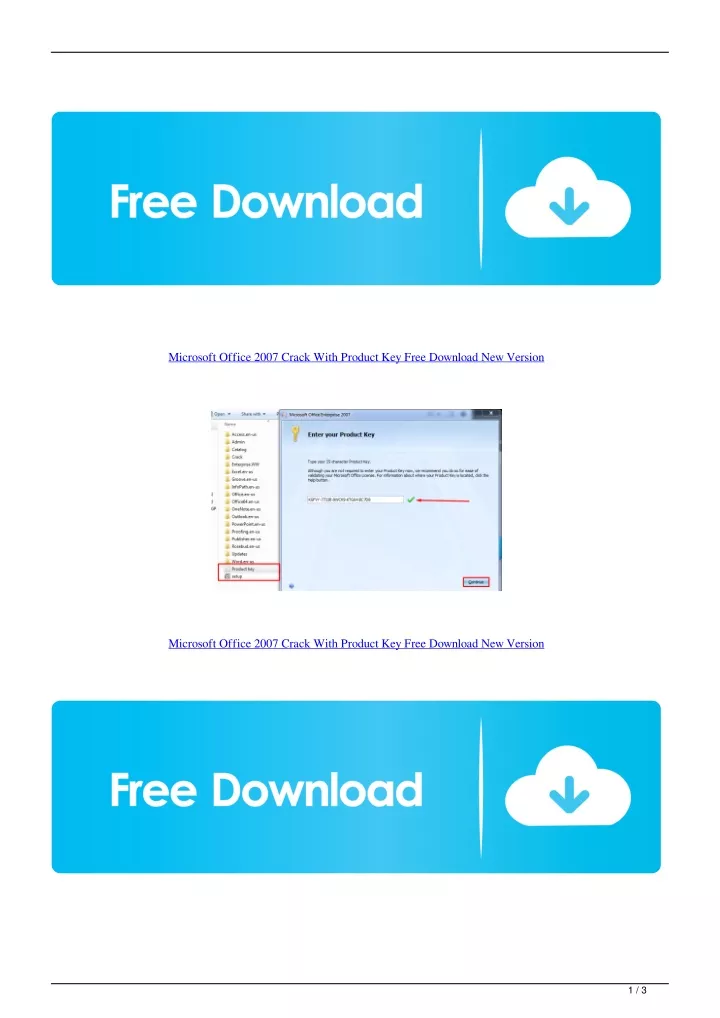 Microsoft Office 2007 Crack Version Free Download