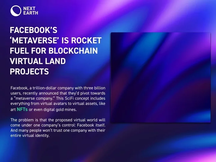 PPT Facebook s Metaverse Is Rocket Fuel For Blockchain Virtual Land 