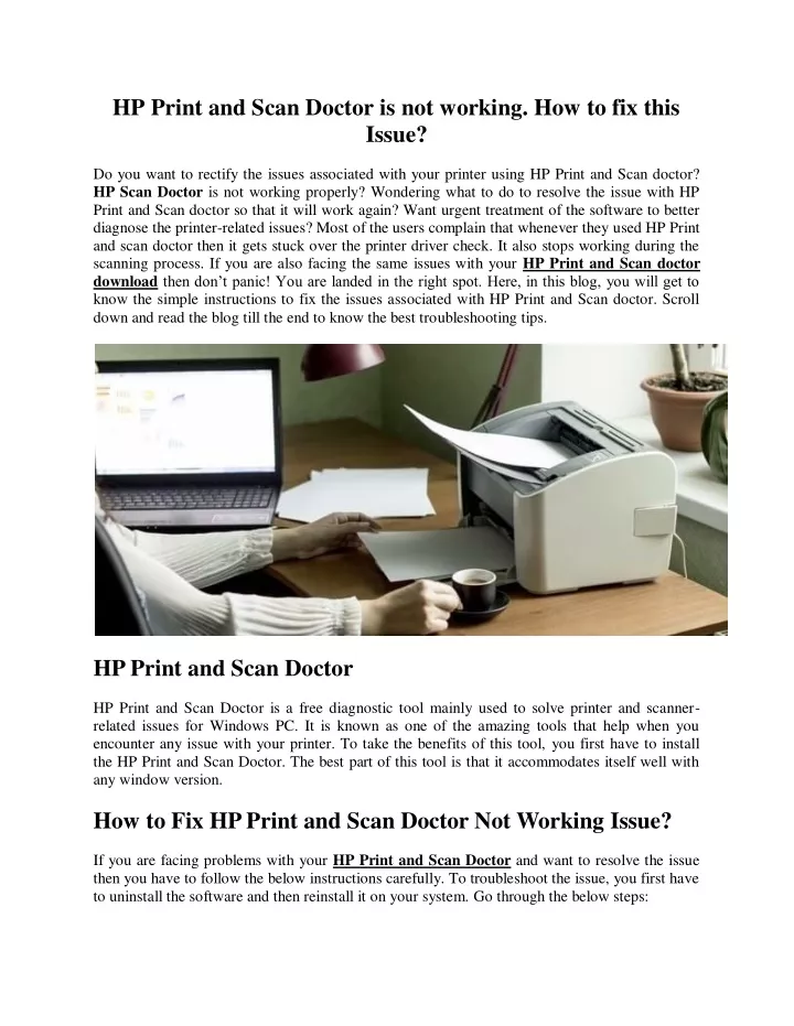 hp doctor printer and scanner