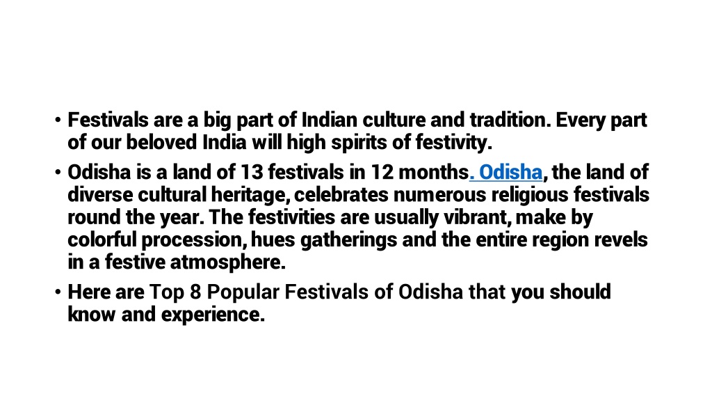 powerpoint presentation on festivals of odisha