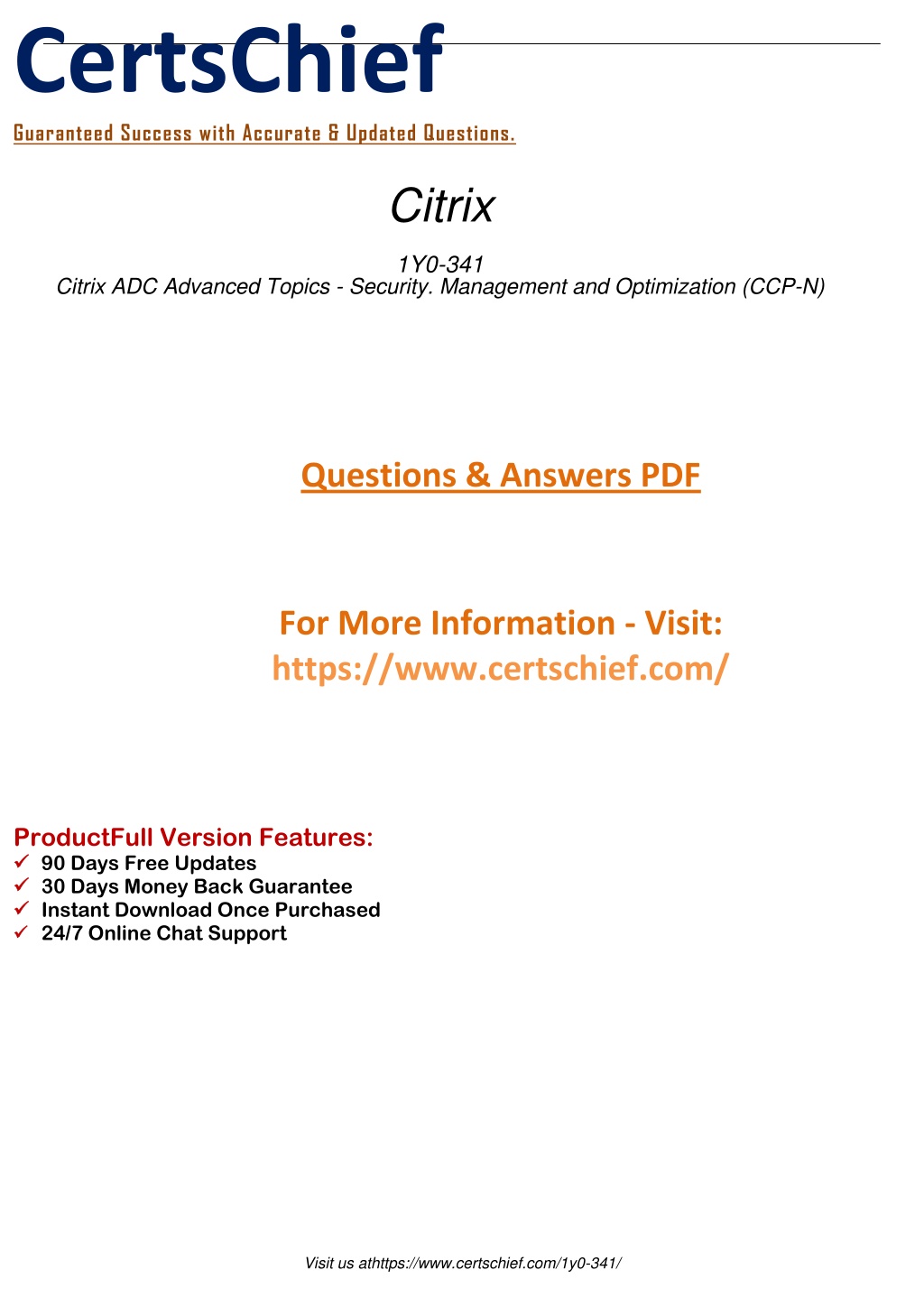 Pass4sure 1Y0-341 Study Materials