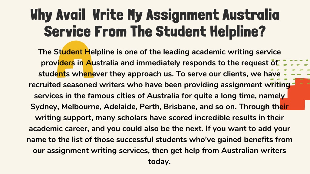 write my assignment australia