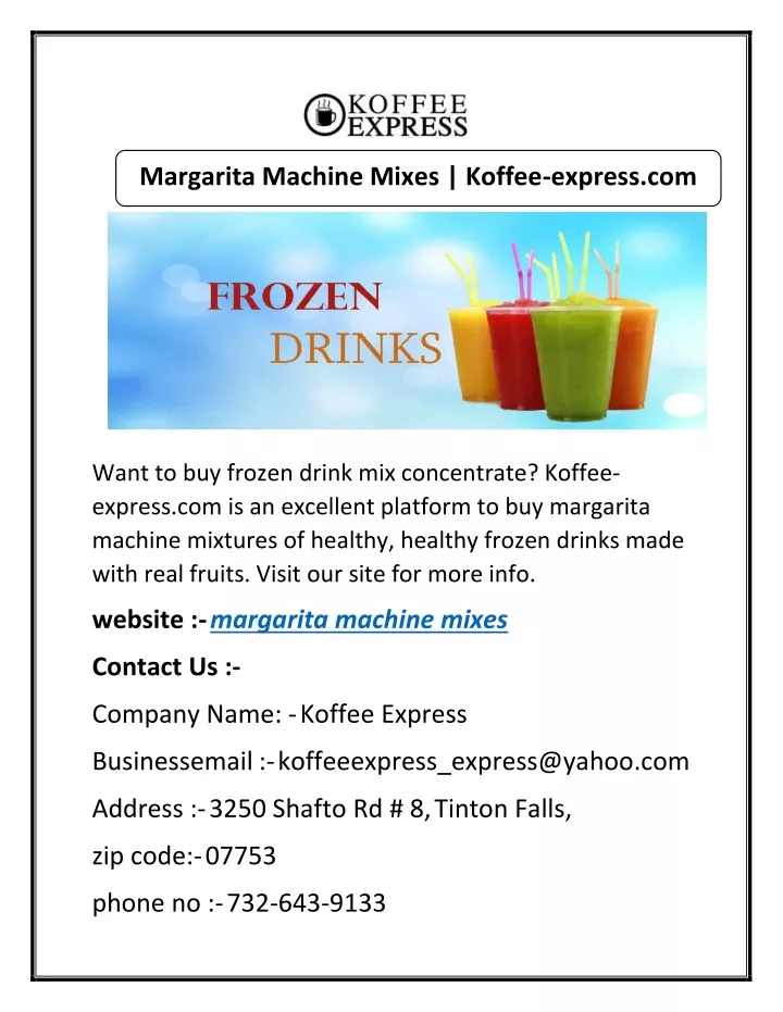 margarita machine mix