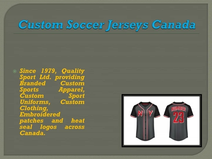 PPT Custom Soccer Jerseys Canada PowerPoint Presentation, free