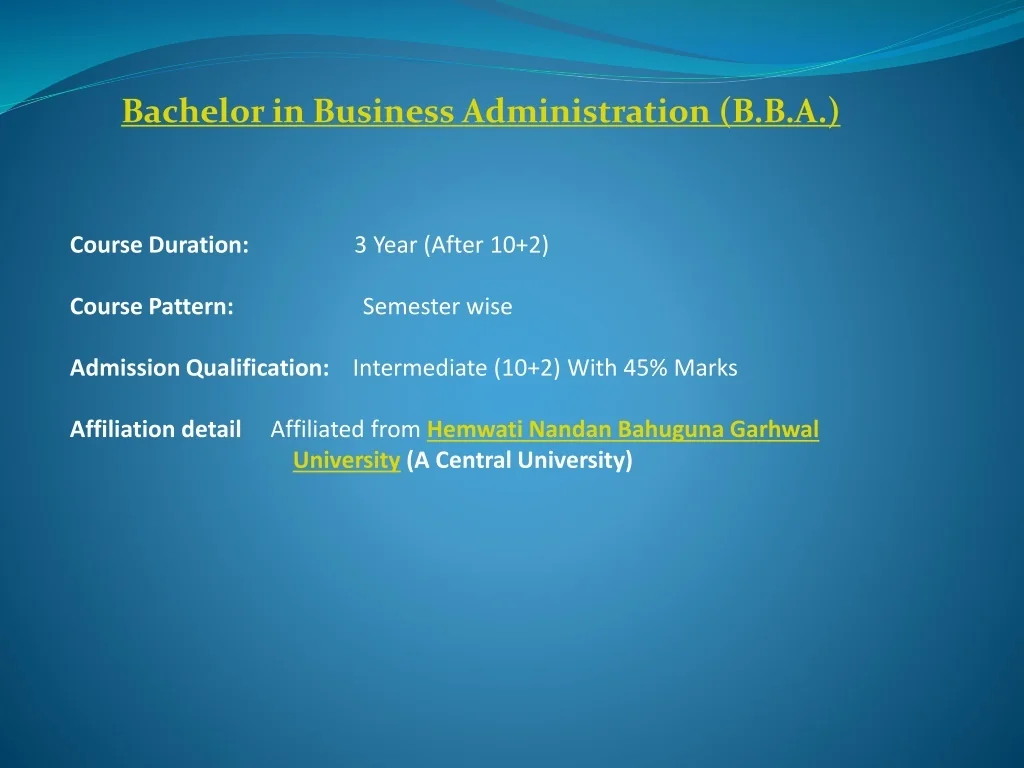 PPT - Bba College in Dehradun PowerPoint Presentation, free download ...