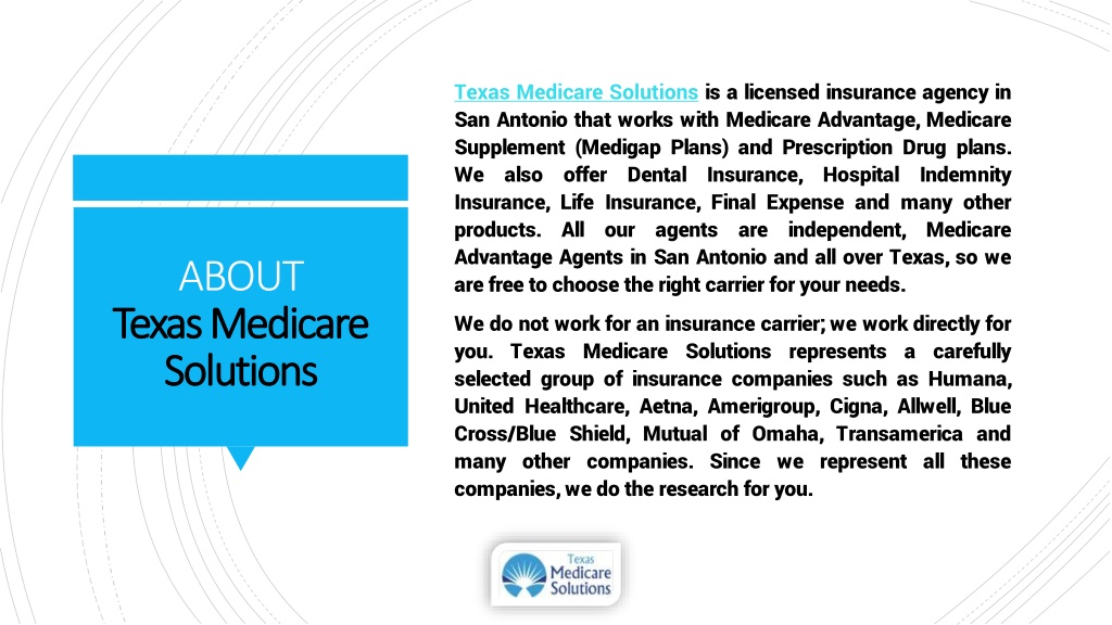 PPT Medicare Health Plans Texas Texas Medicare Solutions PowerPoint