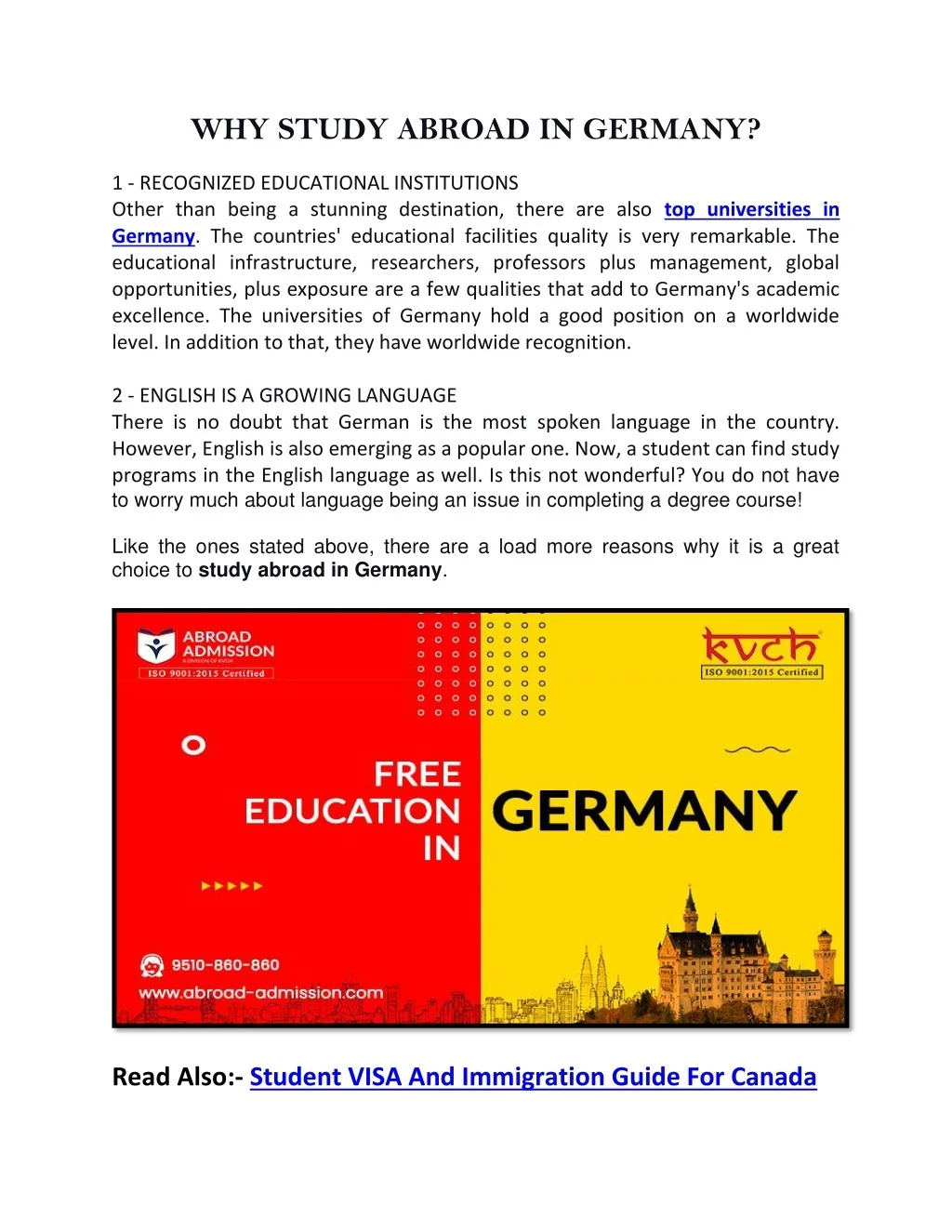 PPT The 9 Best Universities for Studying Abroad in Germany PowerPoint