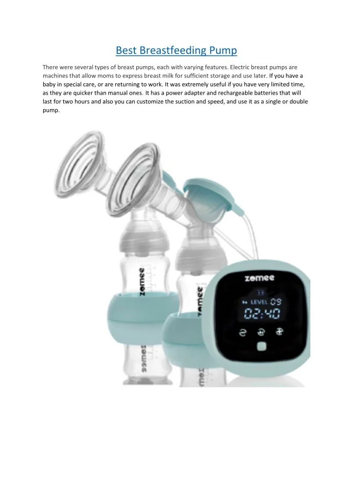 PPT Best Breastfeeding Pump PowerPoint Presentation, free download