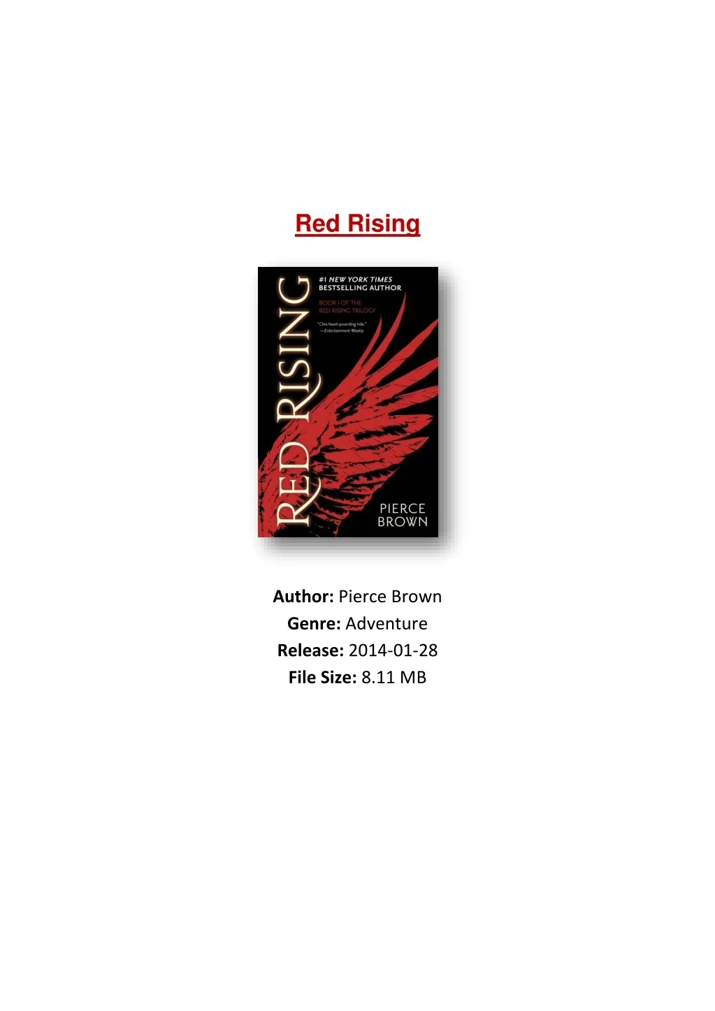 PPT - [PDF] Free Download Red Rising By Pierce Brown PowerPoint ...
